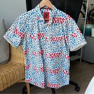 Luke 1977 'The Nappa' Men’s Button Down Lion Print Shirt - Size: M